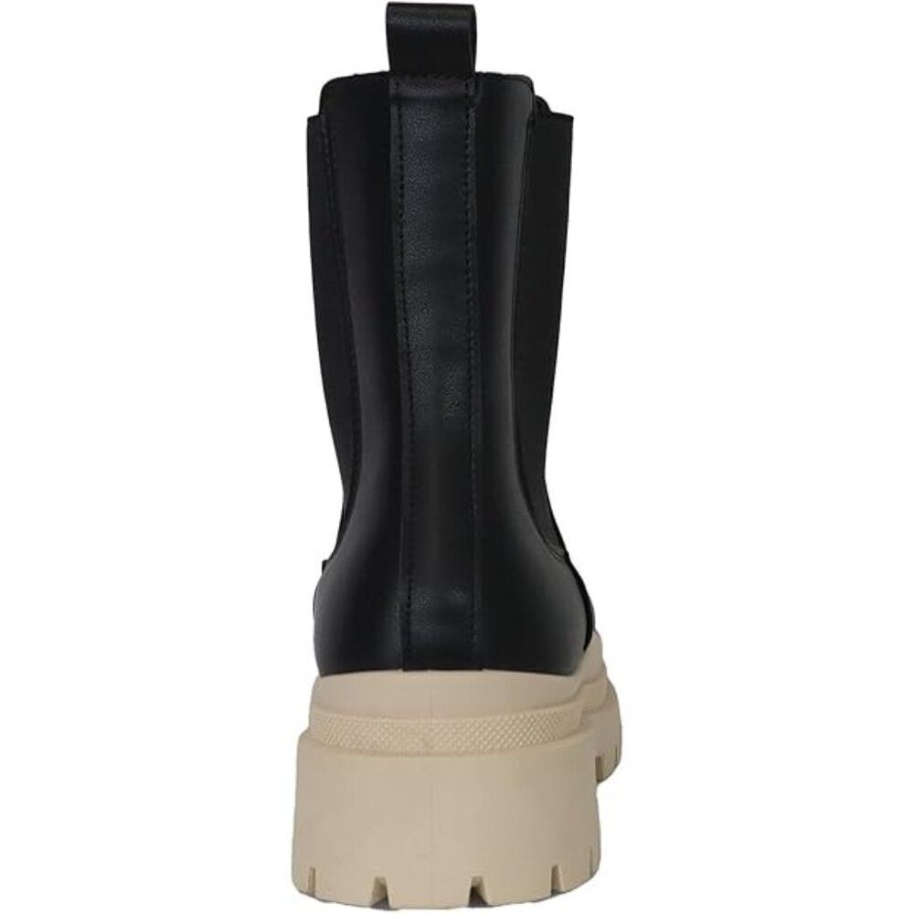 YOKI Duck Rain Boot Black Beige Style Arko-2  Women's Size 7 - Picture 4 of 6